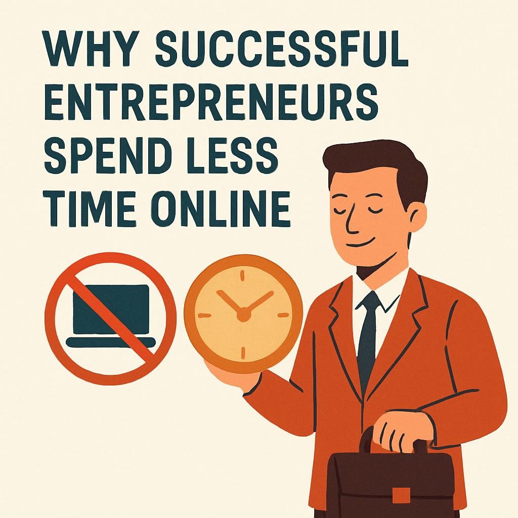 Why Successful Entrepreneurs Spend Less Time Online