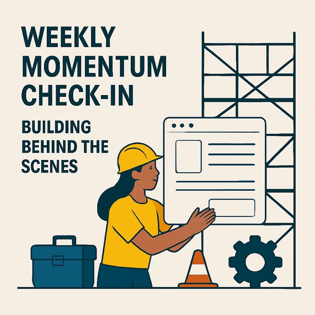Weekly Momentum Check-In: Building Behind the Scenes Entrepreneur Coaching