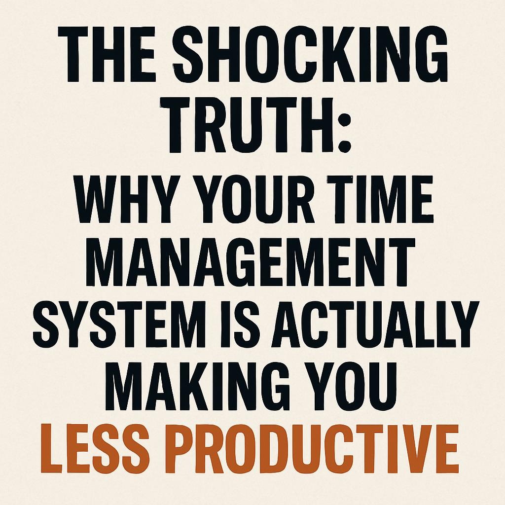 The Shocking Truth: Why Your Time Management System Is Actually Making You Less Productive The Shocking Truth: Why Your Time Management System Is Actually Making You Less Productive
