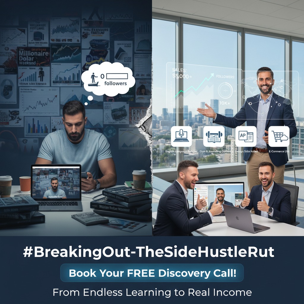 Breaking Out of the Side Hustle Rut: From Endless Learning to Real Income – A Guide for Aspiring Entrepreneurs